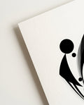 Minimalistisches Formen Poster Schwarz Weiß – Visual Suspension