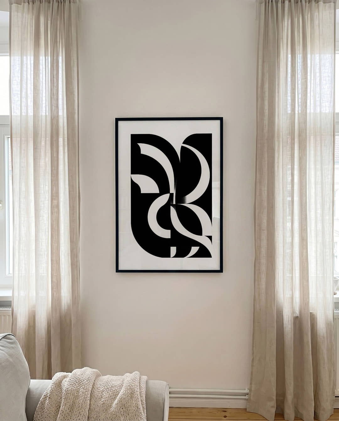 Dynamisches Linien Poster modern – Visual Tension