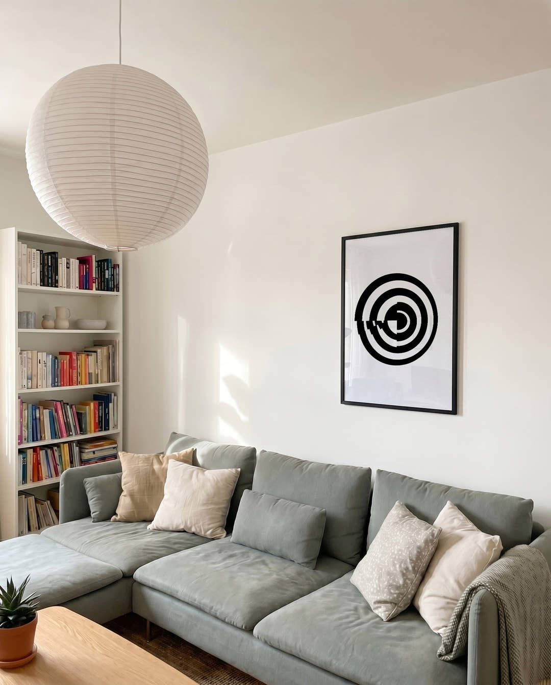 Grafisches Spiral Poster Schwarz Weiß – Visual Tension Line