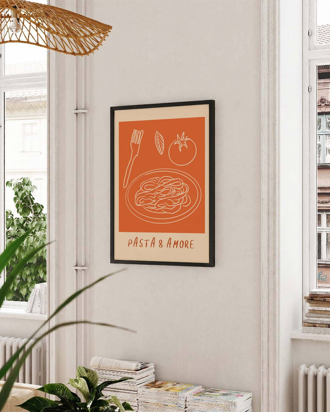 Pasta Poster minimalistisch – Warm Notes