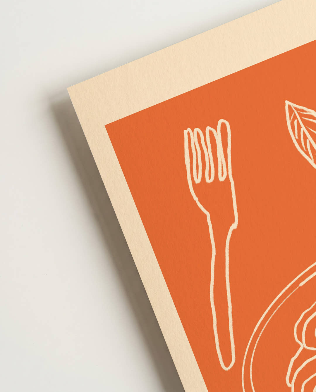 Pasta Poster minimalistisch – Warm Notes