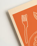 Pasta Poster minimalistisch – Warm Notes