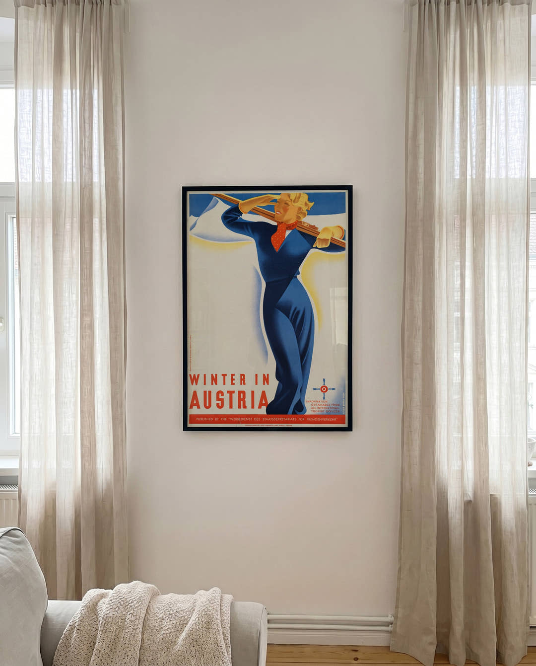 Vintage Österreich Poster – Winter in Austria