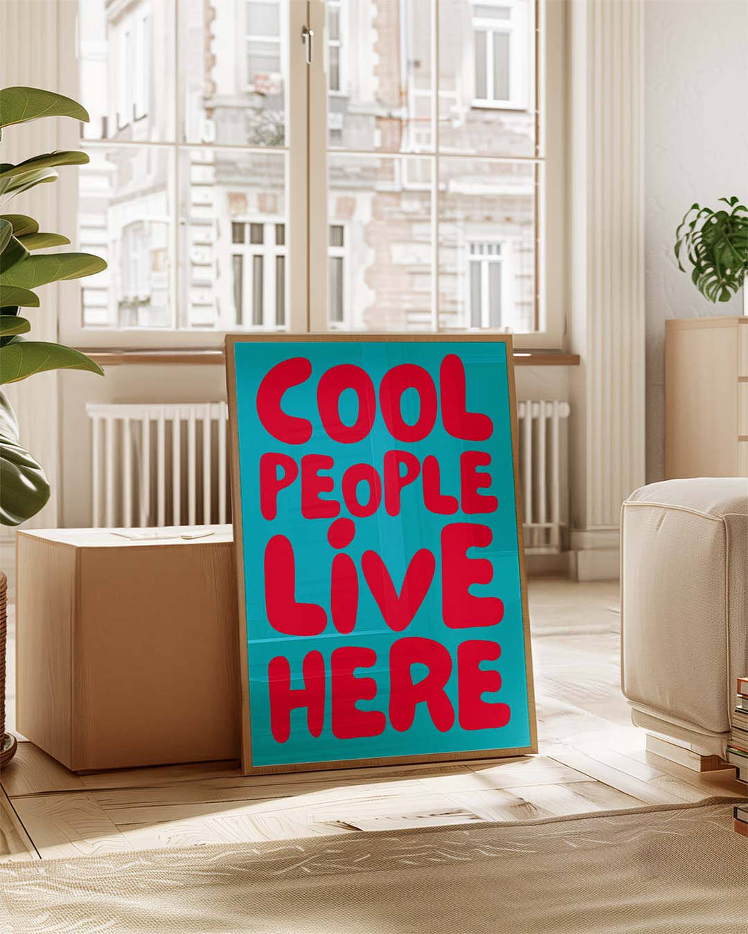 Cool people live here | Typografie Poster