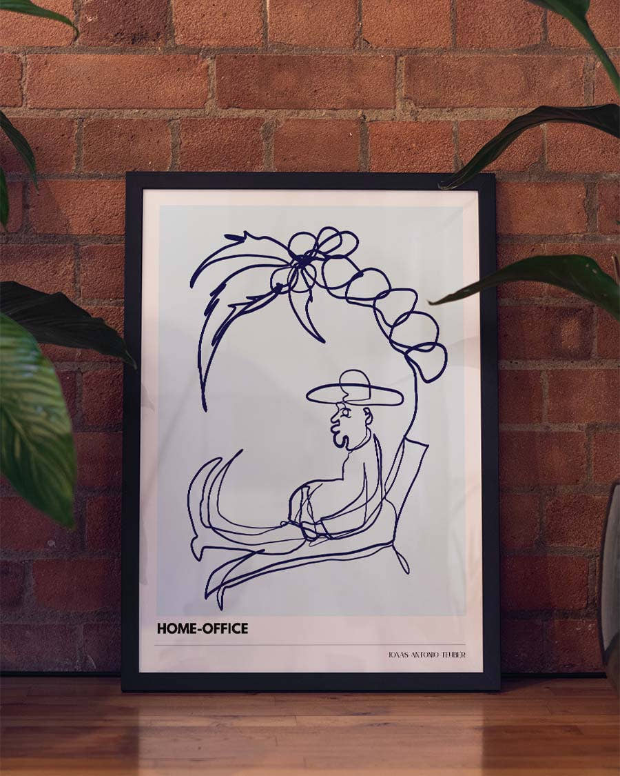 LB – Homeoffice | Line Art Poster
