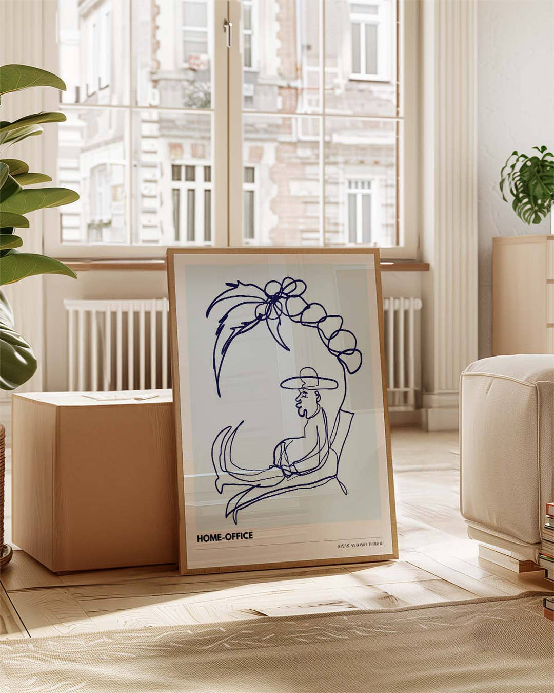 LB – Homeoffice | Line Art Poster