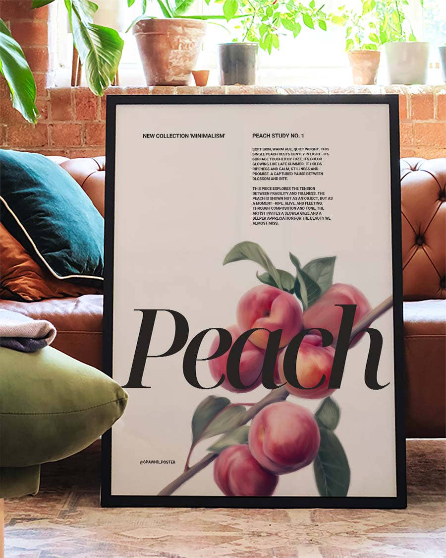 Peach | Modernes Botanical-Poster