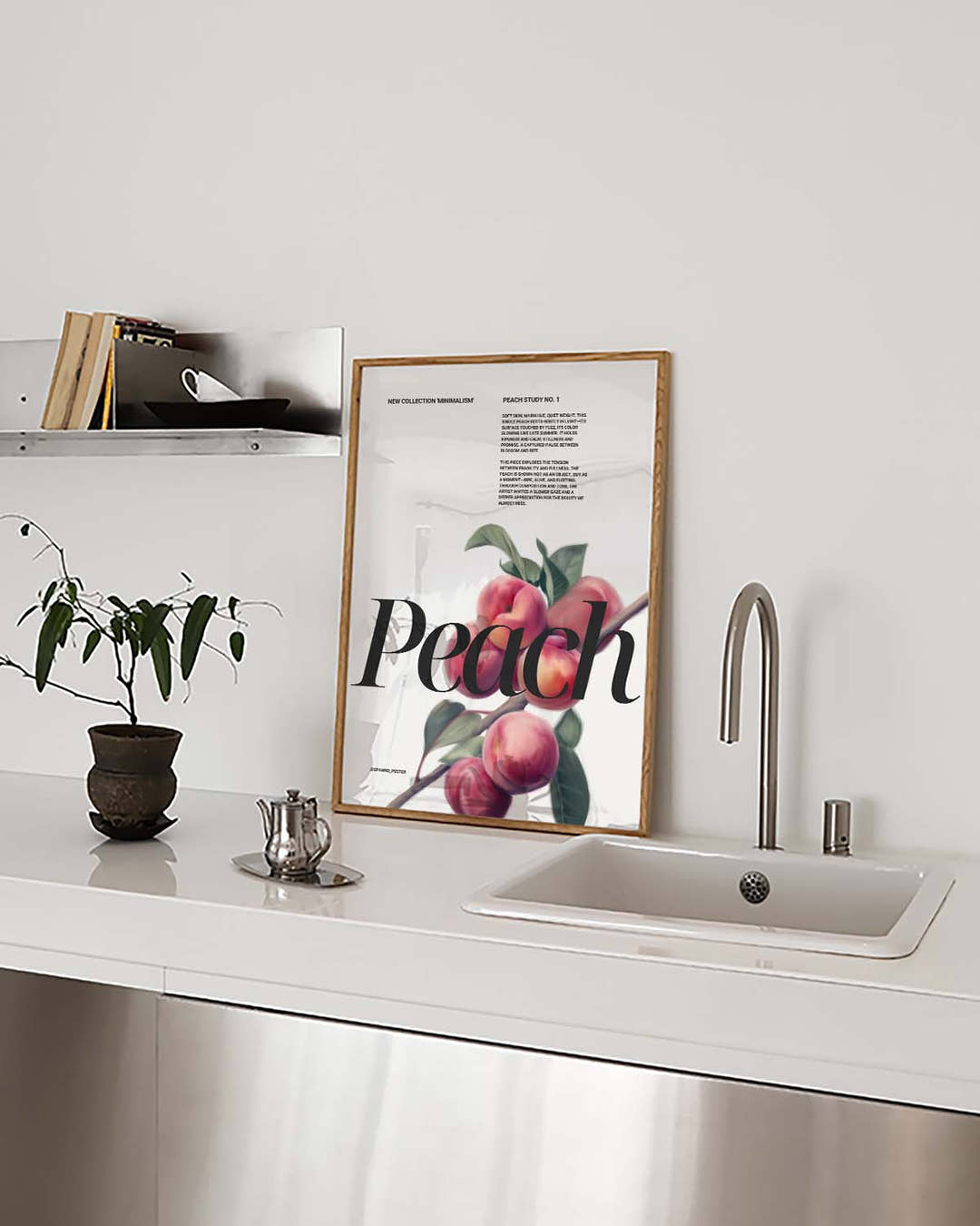 Peach | Modernes Botanical-Poster