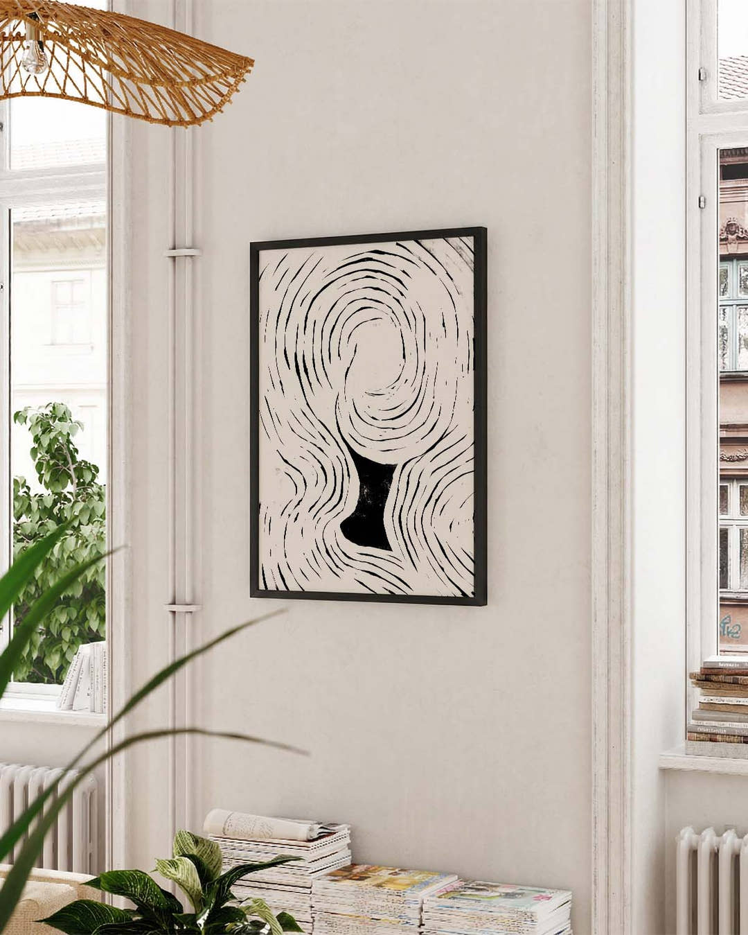 Tragic | Abstraktes Schwarzweiß-Poster
