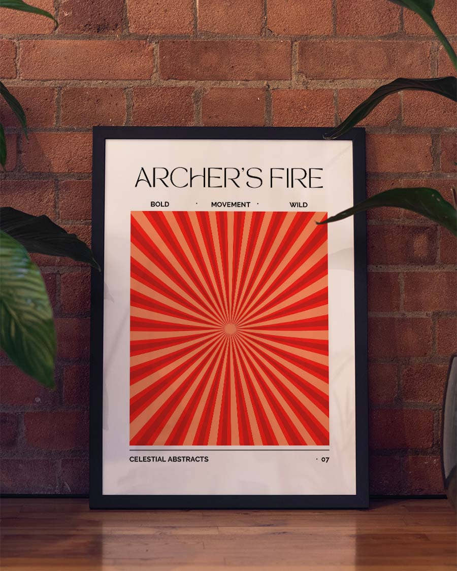 Archer’s Fire | Abstract Art Poster