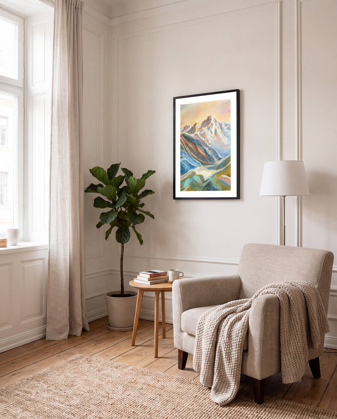 Alpenblick | Pastell Berg Poster