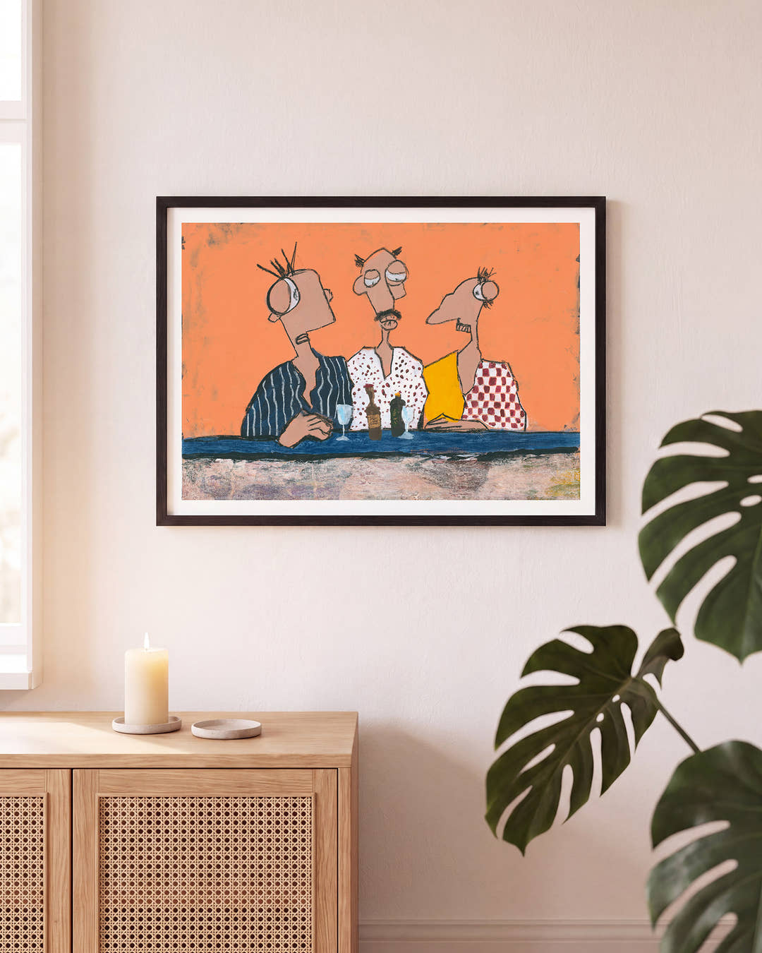 Cocktailbar | Acryl Gemälde Kunstdruck