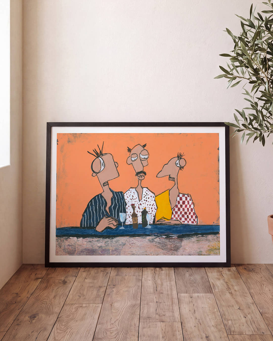 Cocktailbar | Acryl Gemälde Kunstdruck