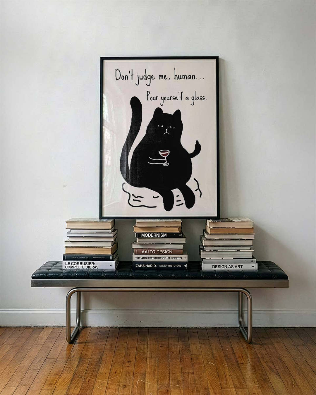 Don’t judge | Humorvolle Katzen-Illustration Poster