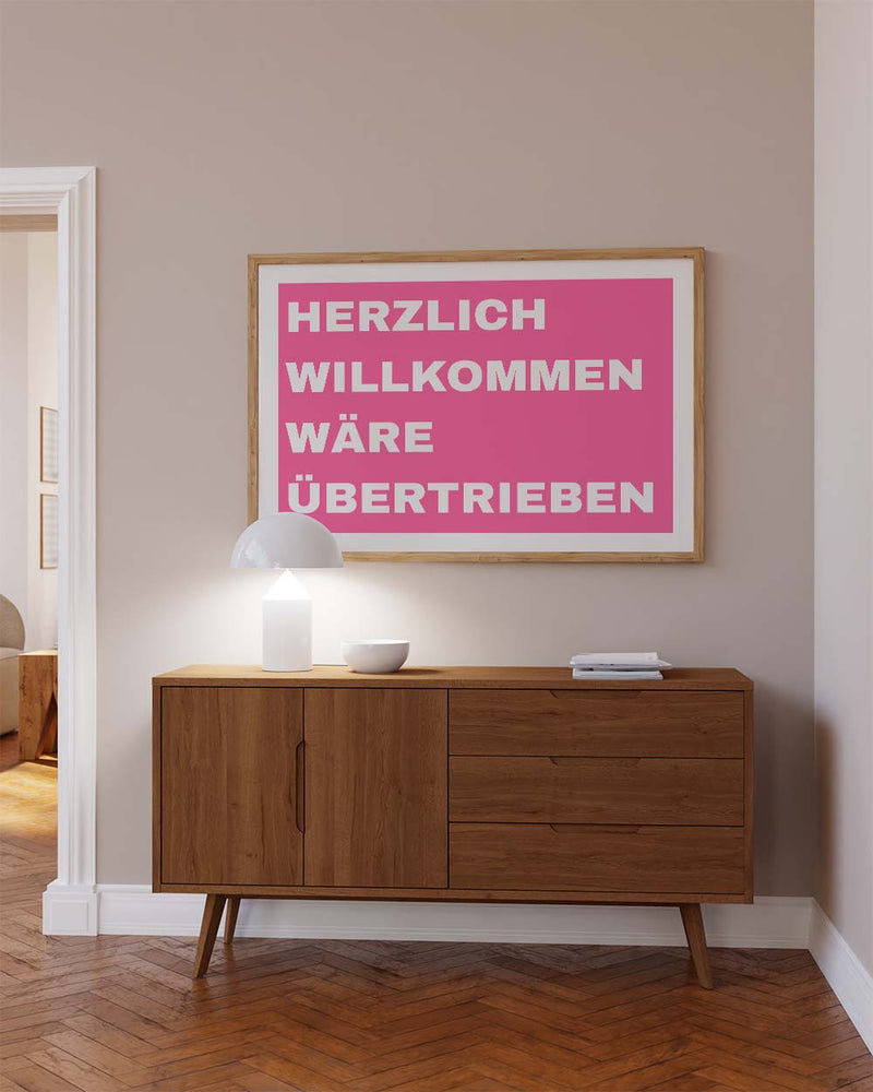 Willkommen | Funny Wall Art Poster