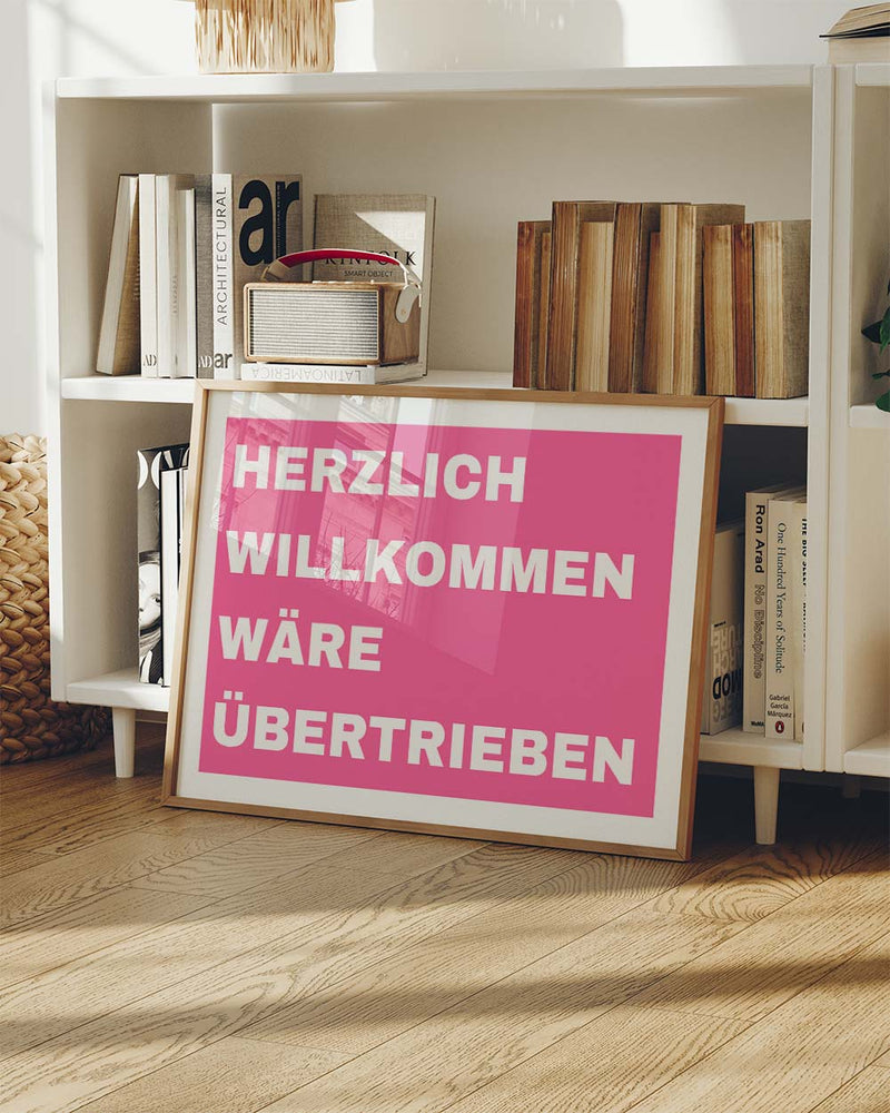 Willkommen | Funny Wall Art Poster