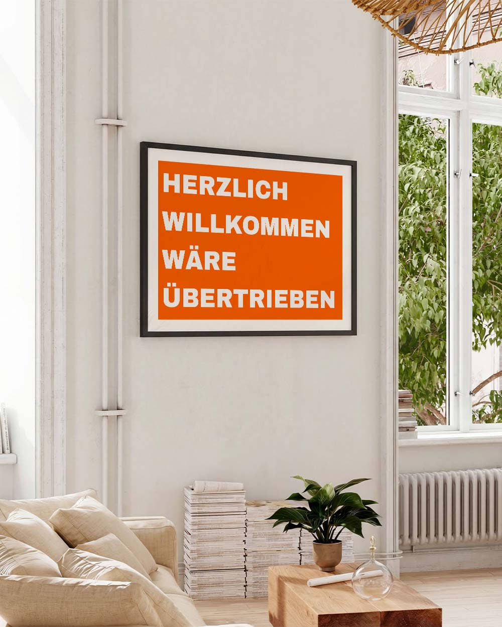 Willkommen | Funny Wall Art Poster