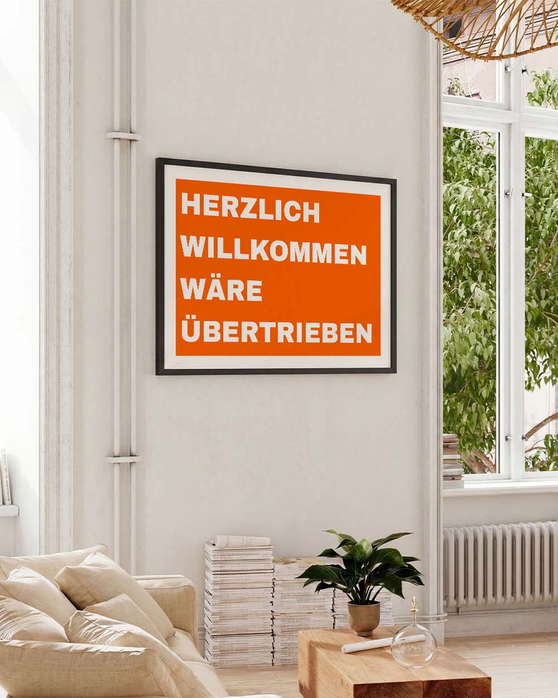 Willkommen | Funny Wall Art Poster