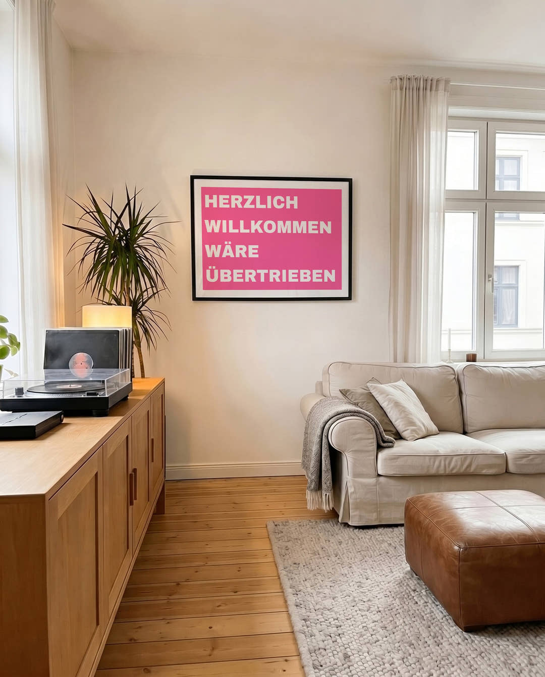 Willkommen | Funny Wall Art Poster
