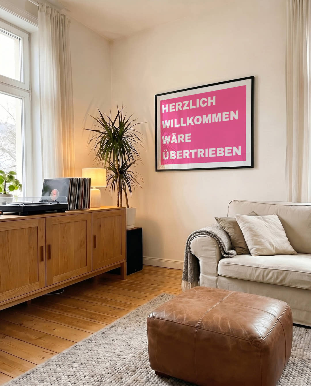 Willkommen | Funny Wall Art Poster