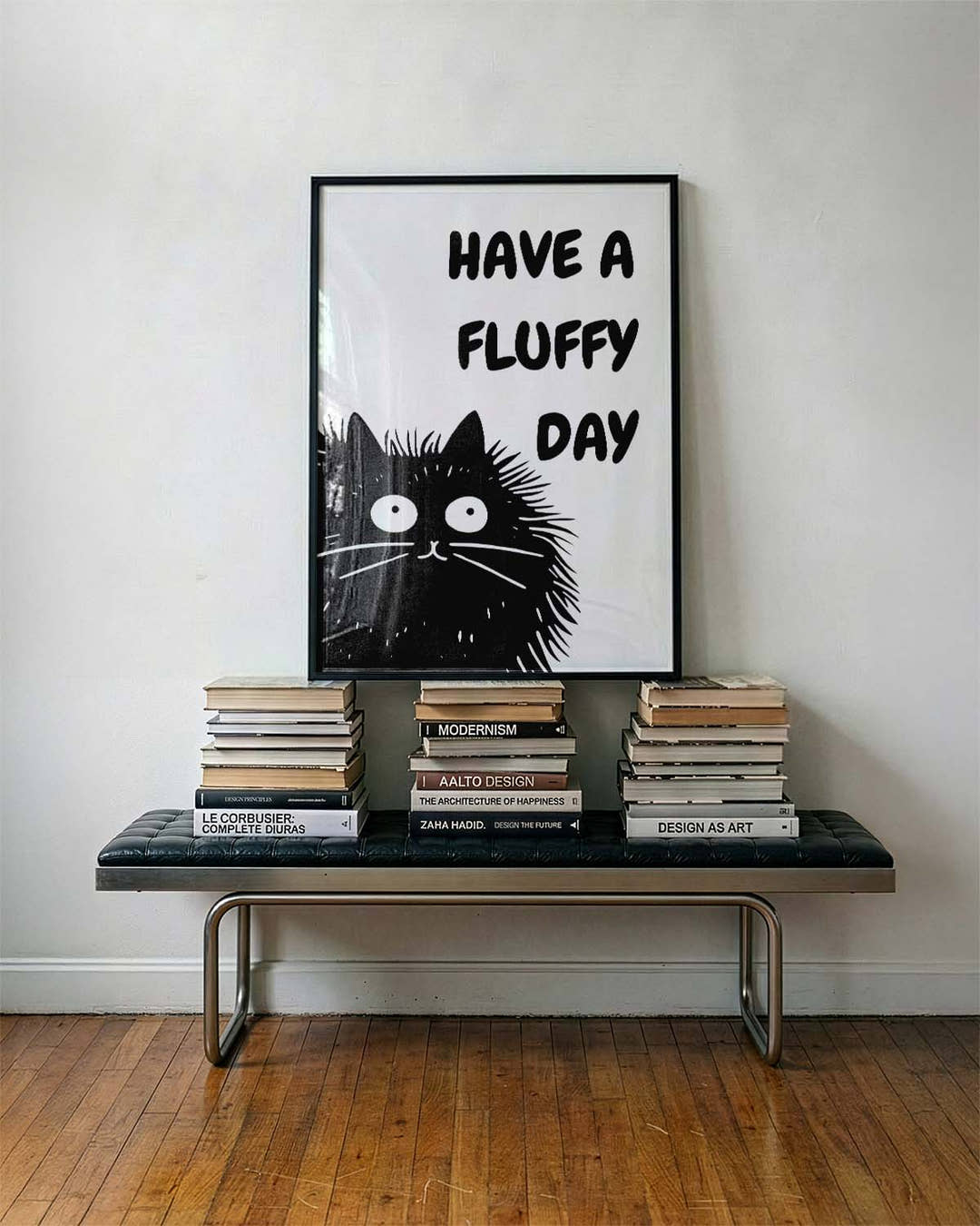 Have a fluffy Day | Cute Cat Art Poster