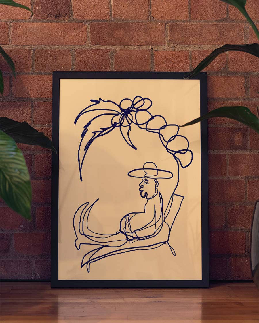 Homeoffice | Line Art Poster