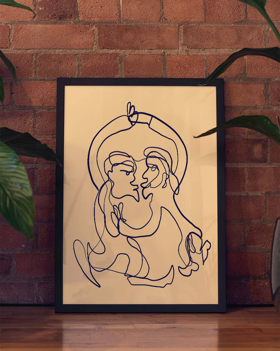 L’Amour | Line Art Poster