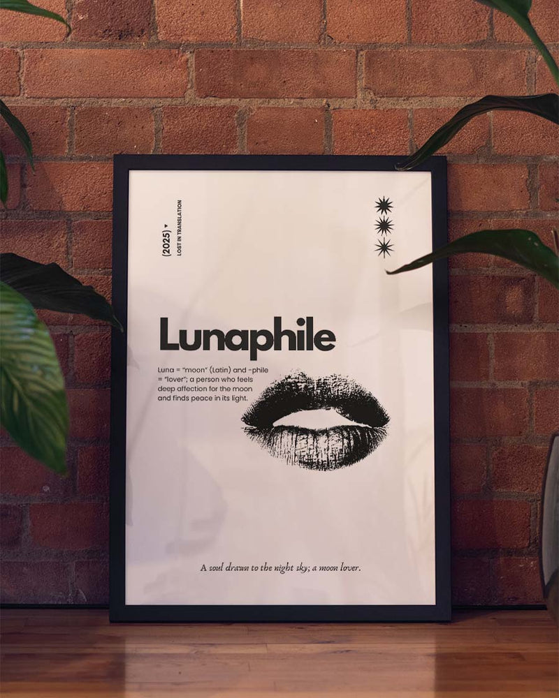 Lunaphile | Typografie Poster