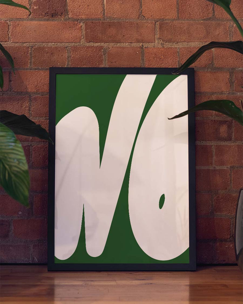 NO | Bold Minimalist Typografie Poster
