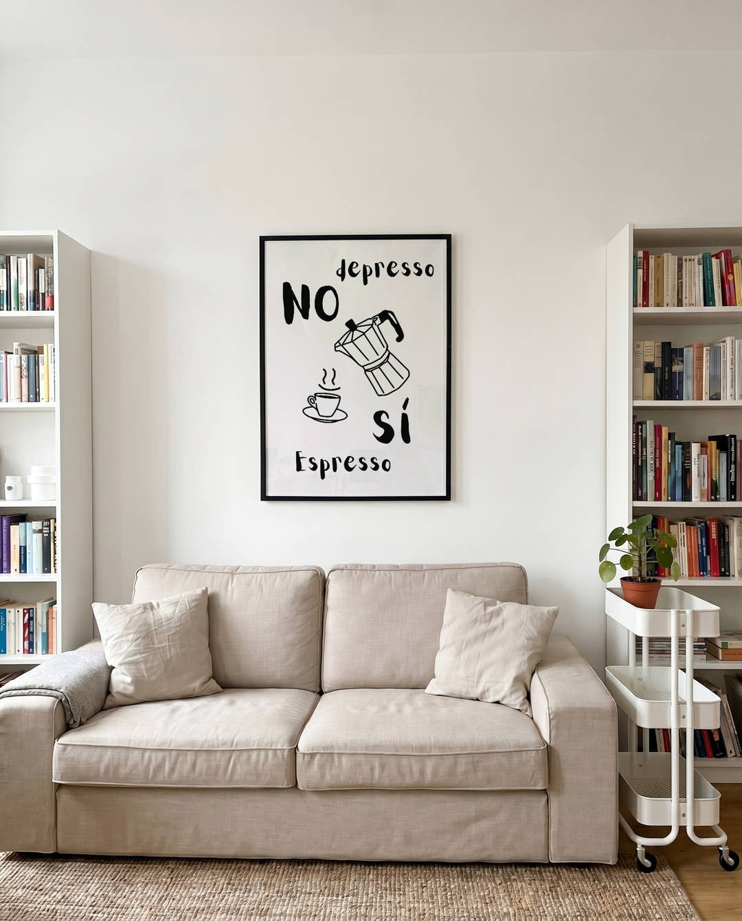 No Depresso | Funny Coffee Art Poster