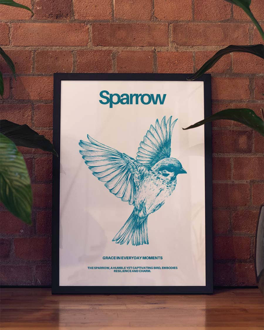 Sparrow | Bird Illustration Poster