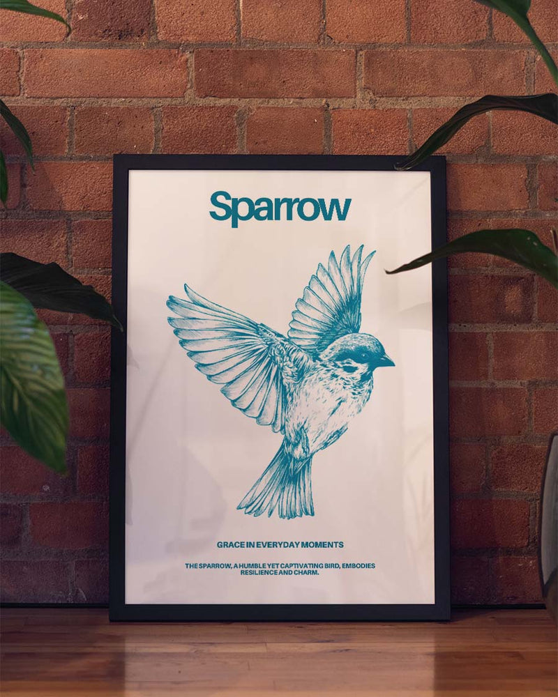 Sparrow | Bird Illustration Poster
