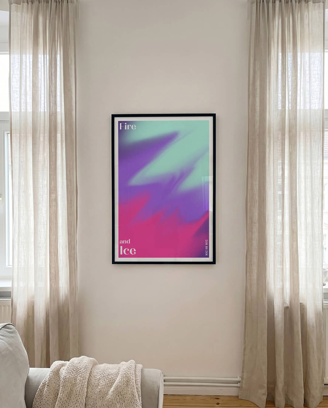 Fire and Ice | Abstraktes Poster