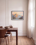 Valley sunset | Pastell Berglandschaft Poster