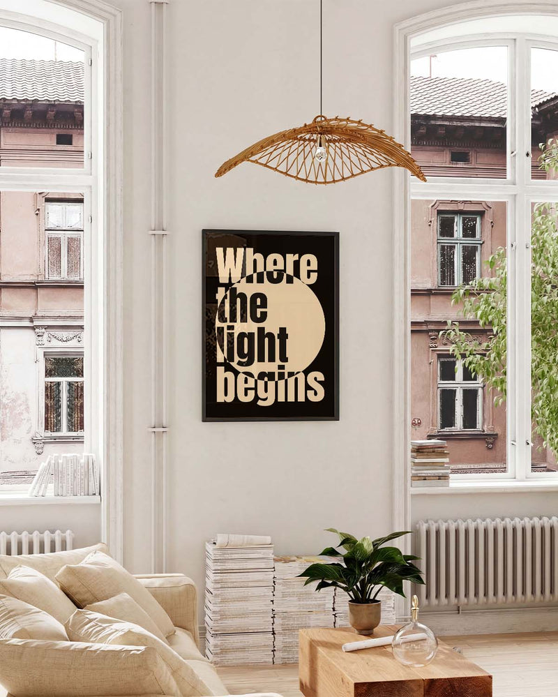 Where the Light Begins | Typografie Poster