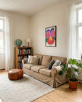 Abstraktes Blumenposter im Bauhaus-Stil – Abstract Bloom