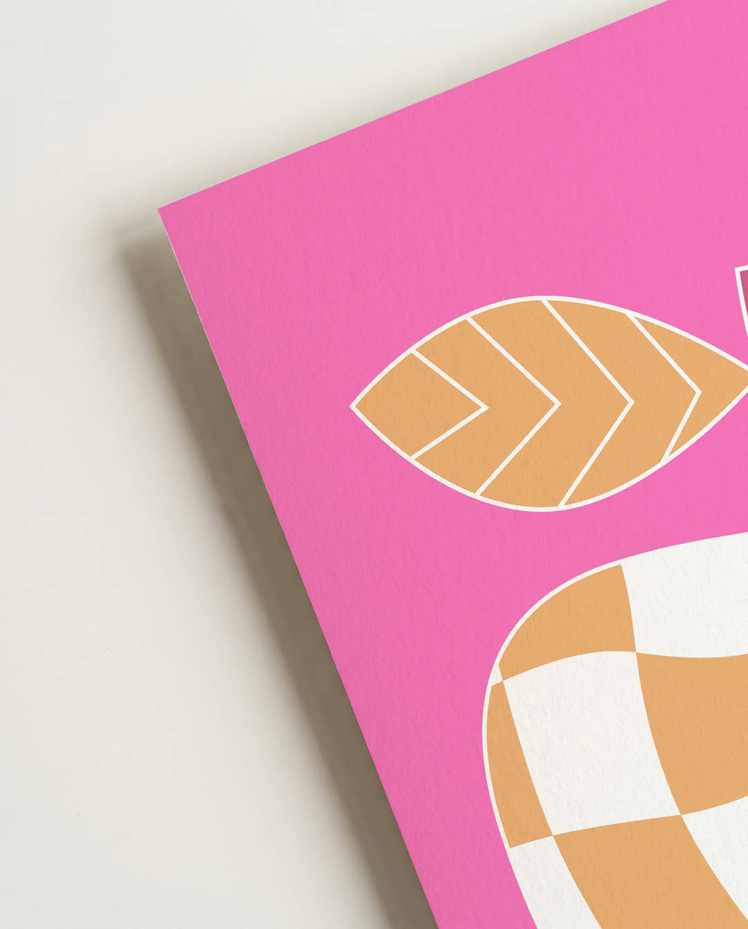 Apfel Poster mit Karomuster – Checkered Apple