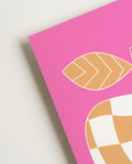 Apfel Poster mit Karomuster – Checkered Apple