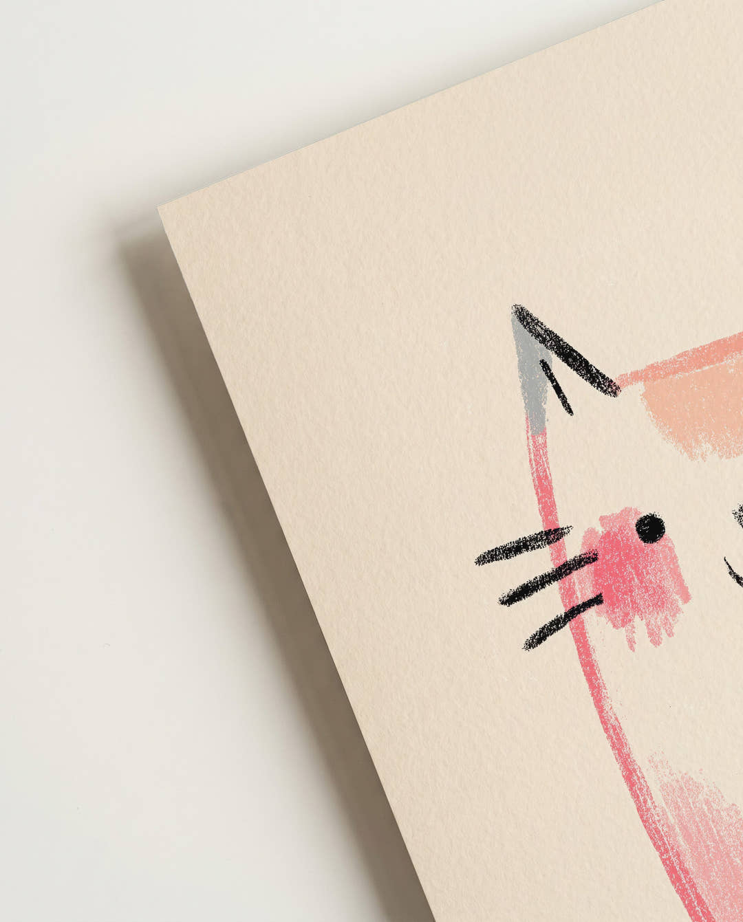 Cozy Cat Poster – Minimalistische Katzen Illustration