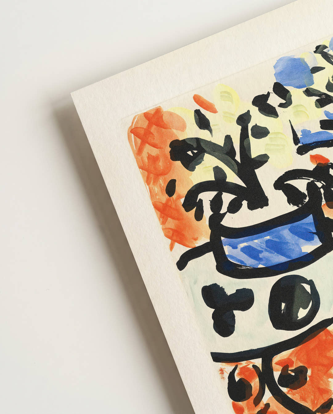 Expressionistisches Figuren &amp; Fensterblick Kunstposter – Frau am Fenster