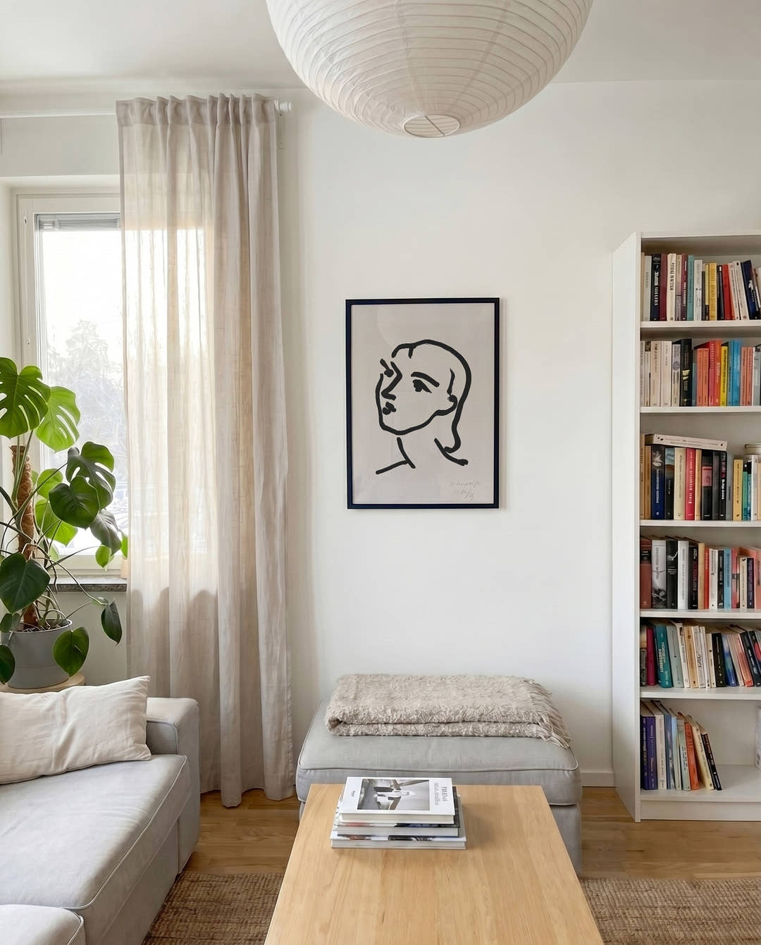 Minimalistisches Linien Kunst Portrait Poster – Line Portrait