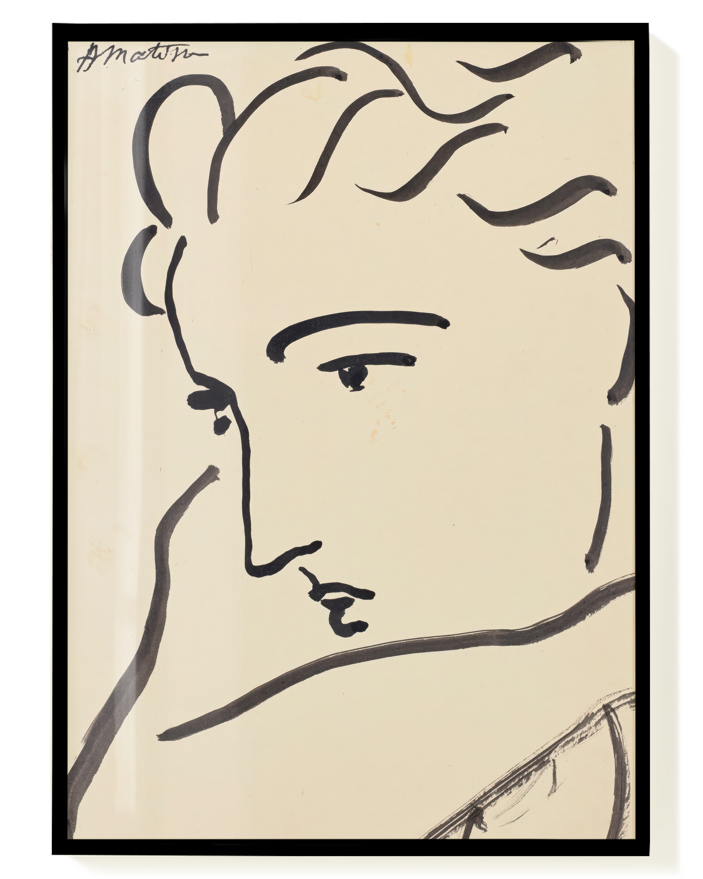 Line Art Profil Poster – Minimalistische Wandkunst | Wallera®