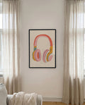 Typografie & Illustration Kopfhörer Poster – Music Mood