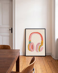 Typografie & Illustration Kopfhörer Poster – Music Mood
