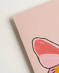 Soft Butterfly Typografie & Illustration Poster – Zarter Schmetterling in Rosa & Gelb