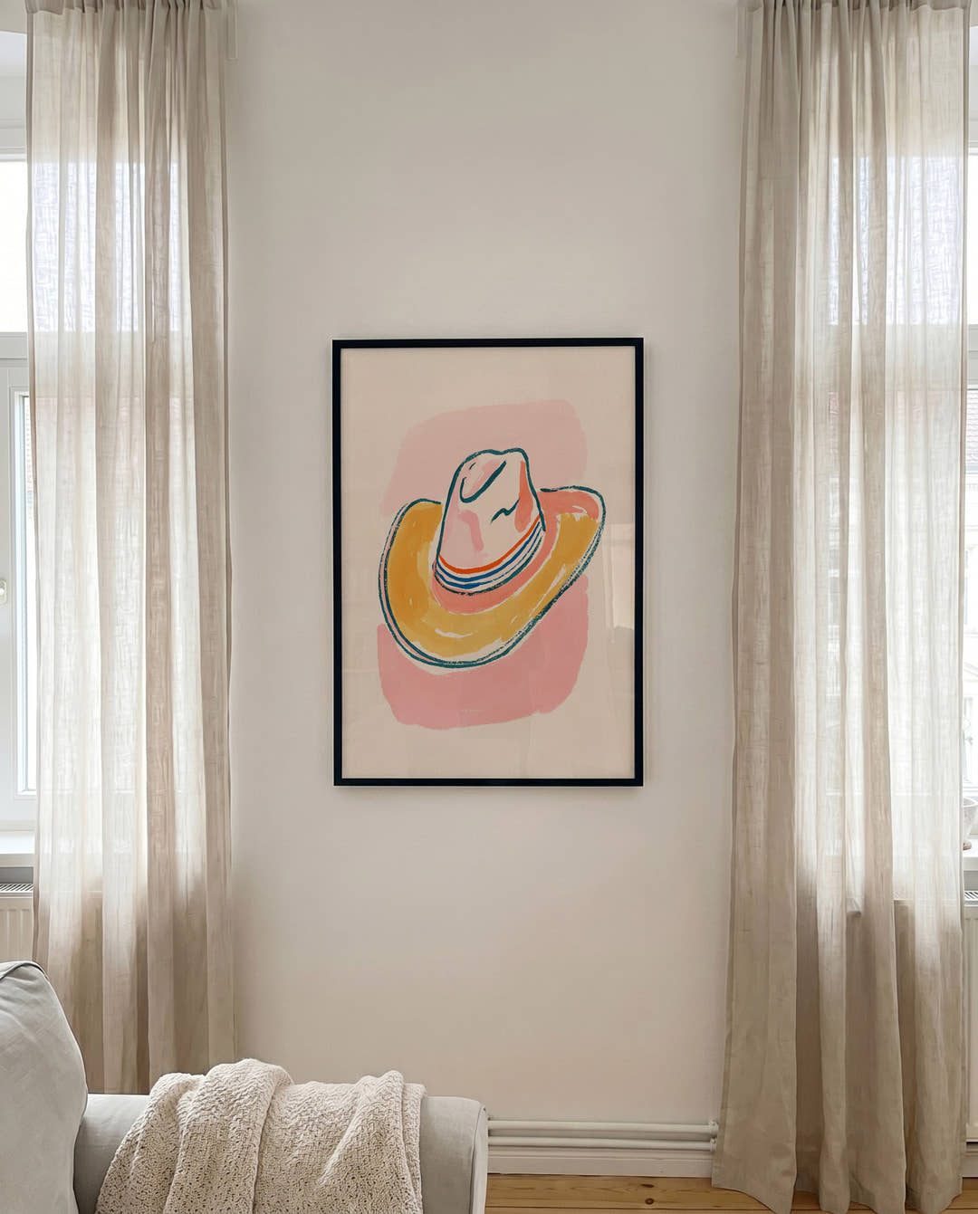 Sommerhut Illustration Poster – Summer Hat