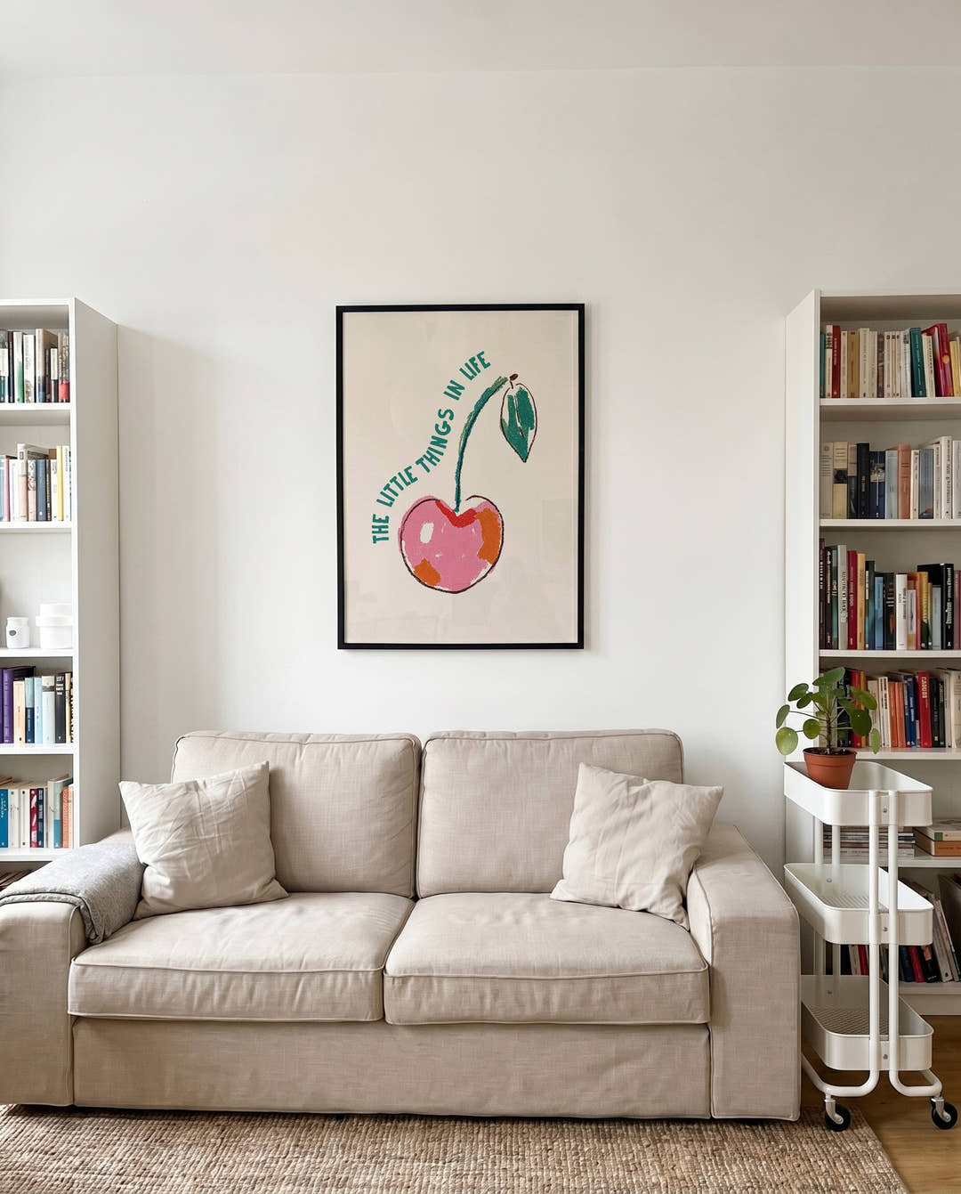 Kirsche Typografie &amp; Illustration Poster – The Little Things In Life