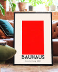 Abstraktes Bauhaus Farbflächen Poster – Ausstellung 1927 Poster – FineArt Wandbild, moderne Kunst & Fine Art Print von Spawnd, handgefertigt & Made in Germany