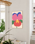 Abstraktes Blumenposter im Bauhaus-Stil – Abstract Bloom Poster – FineArt Wandbild, moderne Kunst & Fine Art Print von Spawnd, handgefertigt & Made in Germany