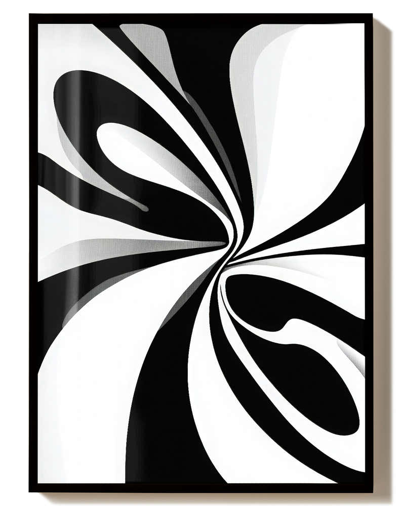 Abstraktes Kurven Poster modern – Silent Curve Poster – FineArt Wandbild, moderne Kunst & Fine Art Print von Spawnd, handgefertigt & Made in Germany